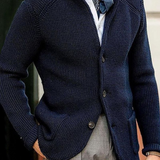 Beck™ - Zeitloser Strickcardigan – Blau