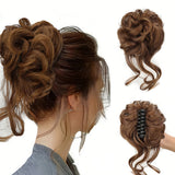 GlamCurls – Voluminöse lockige Haarhaube – Hellbraun