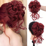 GlamCurls – Voluminöse lockige Haarhaube – Rot
