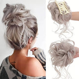 GlamCurls – Voluminöse lockige Haarhaube – Silbergrau