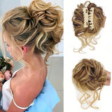 GlamCurls – Voluminöse lockige Haarhaube – Braun und Blond