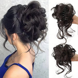 GlamCurls – Voluminöse lockige Haarhaube – Die dunkelste braune Tönung neigt zu Schwarz
