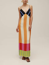 Luftiges Sommerkleid für Damen mit schmeichelhaftem Design - Lumireae – V-Ausschnitt