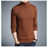 Herren-Rollkragenpullover - KORELIN – Kaffee