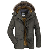 Callum - Winterjacke Herren Mit Kapuze & Fell – Dunkelgrau