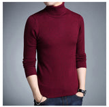 Herren-Rollkragenpullover - KORELIN – Rot