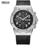 Elegante Luxus-Chronographuhr – Silber Schwarz