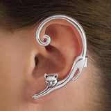 Katzen-Ohrringe in Full-Ear-Form – Silber