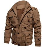 Winterjacke Herren Outdoor Warm | Pufferjacke Vielseitig – Khaki