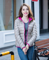 Stilvolle Wendbare Damen Daunenjacke - Aurora – Beige/Rosa