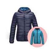 Stilvolle Wendbare Damen Daunenjacke - Aurora – Blau