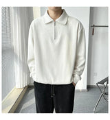 Hubert - Britischer Eleganz-Pullover für Herren – Weiß