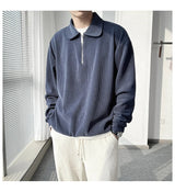 Hubert - Britischer Eleganz-Pullover für Herren – Blau