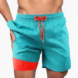 Herren-Badeshorts mit Kompressions- und schnell trocknendem Stoff – Korallenriff