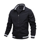 Herren Übergangsjacke Bomberstil | Lässiger Look – Schwarz
