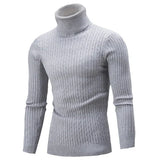 Klaus – warmer rollkragenpullover für männer – Hellgrau