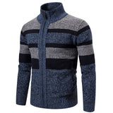 Gestreiftes Herren-Pullover  - CLOVIS – Blaugrau