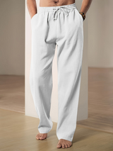 Herren Leinenhose - Komfortable und Stilvolle Leinenhose – Weiß