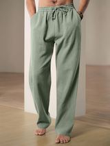 Herren Leinenhose - Komfortable und Stilvolle Leinenhose – Grün