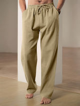 Herren Leinenhose - Komfortable und Stilvolle Leinenhose – Khaki