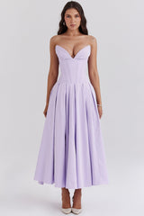 Hanne | Elegantes Midi-Kleid – Violett