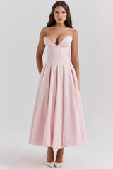 Hanne | Elegantes Midi-Kleid – Rosa