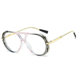 Liva | Stilvolle Sonnenbrille mit UV-Schutz – Rosa Grau / Transparent