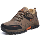 Winter-schneestiefel für herren, wasserdichte ledersneaker – 01 Plüsch Schwarz