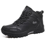 Winter-schneestiefel für herren, wasserdichte ledersneaker – 02 Plüsch-Khaki