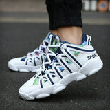 Orva - sneaker – Weiß-Blau mit Aufdruck