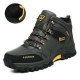 Winter-schneestiefel für herren, wasserdichte ledersneaker – 02 Plüschgrau