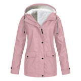Regenjacke Damen Warm Gefüttert | Winddicht & Elegant – Rosa