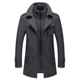 Maximilian | Eleganter Wintermantel für Herren – Grau