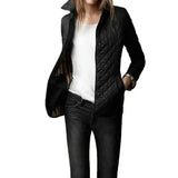 Elegante damenjacke aus seide und baumwolle für herbst/winter – Schwarz