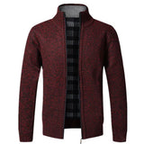 Enrich - gestrickte fleecejacke aus baumwolle – Rot