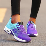 Gianna - Sneakers mit Profilsohle – Lila/Himmelblau