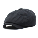 Beeckhoven™ | Cotton Newsboy Cap – Schwarz