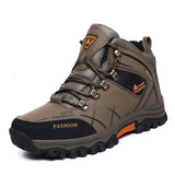 Winter-schneestiefel für herren, wasserdichte ledersneaker – 02 Plüsch Schwarz