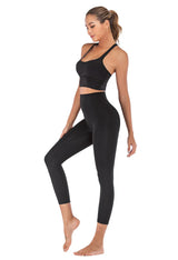 Design, Fitness Sportkleidung – Schwarz set