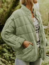 Oversized Gefütterte Übergangsjacke - Eliza – Grün