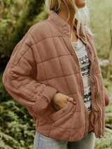 Oversized Gefütterte Übergangsjacke - Eliza – Braun