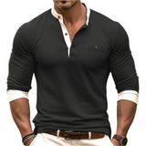 FlexFit – Stylisches Langarmhemd für Herren – Schwarz