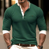 Devan - Stylisches Herren‑Langarmshirt – Grün