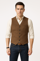 Henrik Blazer-Weste – Braun