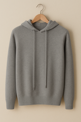 Henry Strickpullover Herren mit Kapuze – Grau