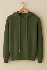 Henry Strickpullover Herren mit Kapuze – Grün