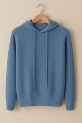 Henry Strickpullover Herren mit Kapuze – Blau
