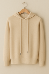 Henry Strickpullover Herren mit Kapuze – Beige