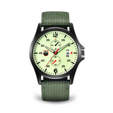 Sportliche Militär Quarzuhr Mit Nylonarmband - Robuste Eleganz Für Aktive Lebensstile – Grün fluoreszierend