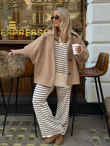 Nina | Oversize modische dicke und warme damenjacke – Beige